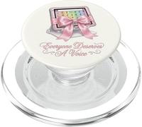 Everyone Deserves A Voice AAC Tablet Pink Bow Speech Therapy PopSockets PopGrip for MagSafe