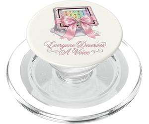 Everyone Deserves A Voice AAC Tablet Pink Bow Speech Therapy PopSockets PopGrip for MagSafe