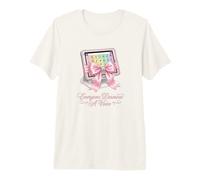 Everyone Deserves A Voice AAC Tablet Pink Bow Speech Therapy Premium T-Shirt