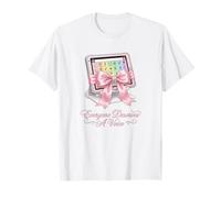 Everyone Deserves A Voice AAC Tablet Pink Bow Speech Therapy T-Shirt