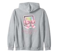 Everyone Deserves A Voice AAC Tablet Pink Bow Speech Therapy Zip Hoodie