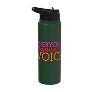 Everyone Deserves A Voice Speech Therapist SLP Awareness Stainless Steel Insulated Water Bottle