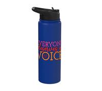 Everyone Deserves A Voice Speech Therapist SLP Awareness Stainless Steel Insulated Water Bottle