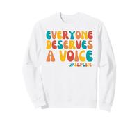 Everyone Deserves A Voice Speech Therapy Retro SLP Sweatshirt