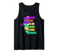Everyone is an alien somewhere - funny minimalist Design Tank Top