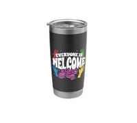 Everyone is Welcome here - Colorful Hands Stainless Steel Insulated Tumbler