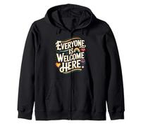 Everyone Is Welcome Here Diversity Zip Hoodie