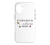 Everyone is Welcome Here Pride Sign Lesbian Butterfly Pride Case for iPhone 16