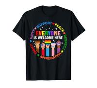 Everyone is Welcome Unity Circle Design T-Shirt