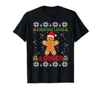 Everyone Loves A Ginger Christmas Ugly Gingerbread Womens T-Shirt