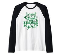 Everyone Loves an Irish Girl Irish Culture Raglan Baseball Tee