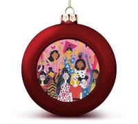 Everyone Raises A Hand Christmas Ball Ornament Shatterproof Hanging Ball Ornaments with String Decorative Christmas Baubles for Xmas Tree Home Wedding Holiday Party Decor Supply