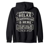 Everyone Relax Maintenance Man's Here Saving the Day Vintage Zip Hoodie
