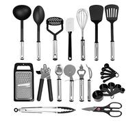 Everypan Essential Kitchen Utensils Set - 25pieces Non-Stick Heat Resistant Cooking Utensils Set - Spoons Turners Spatula Ladle Set - Kitchen Tools Gadgets Accessories