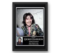 Everything But That George Harrison Signed Autograph Print Poster Black Framed Mounted Wall Art (10x12) Actor Artwork for Home & Office Decor Gift