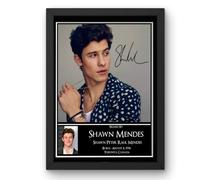 Everything But That Shawn Mendes Signed Autograph Print Poster Black Framed Mounted Wall Art (10x12) Actor Artwork for Home & Office Decor Gift