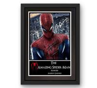 Everything But That The Amazing Spiderman : Andrew Garfield as Spiderman Signed Autograph Print Poster Black Framed Mounted Wall Art (10x12) Actor Artwork for Home & Office Decor Gift