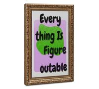 Everything Can Be Solved - A Pink And Green Inspirational Poster Canvas Poster Bedroom Decor Landscape Office Room Decor Gift 12" L X 18" W