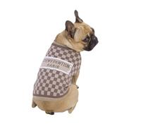 Everything Chic Designer Dog Clothes Sweater Shirt Outfit Small XS Teacup Cute Dogs Puppies French Bulldog Dachshund Chihuahua Cats Maltese Boy Girl (X-Small, DamierParis)