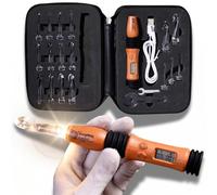 Everything Crochet Vintage Style Crochet Hook Set with Light and Counter Ergonomic for Arthritic Hands Illuminated Digital Stitch and Row Counter 17 Sizes Interchangeable Hook Set Cool