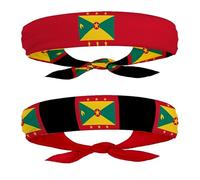 EVERYTHING CROPOVER Grenada Flag Headband for Carnival, Fitness | Mens Womens Tieback Bandana Sweatband Thigh Leg Garter