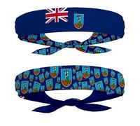 EVERYTHING CROPOVER Montserrat Flag Headband for Carnival, Fitness | Mens Womens Tieback Bandana Sweatband Thigh Leg Garter