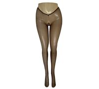 EVERYTHING CROPOVER Plus Size VCUT Skintone Gold Glitter Fishnet Stockings for Carnival for Black and Brown Skin Women | Gentle Brown