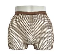 EVERYTHING CROPOVER Skintone Gold Glitter Fishnet Stockings | Carnival Tights for Black and Brown Skin Women | One Size Gentle Brown Medium Weft
