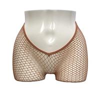 EVERYTHING CROPOVER V-Cut Skintone Glitter Fishnet Stockings | VCut Carnival Tights for Black and Brown Skin Women | One Size | Little Color