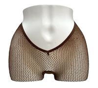 EVERYTHING CROPOVER V-Cut Skintone Gold Glitter Fishnet Stockings | VCut Carnival Tights for Black and Brown Skin Women, Toffee (Small Hole), One Size