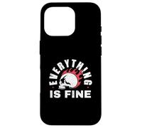 Everything Fine Skull Design Anxiety funny graphic Case for iPhone 16 Pro