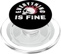 Everything Fine Skull Design Anxiety funny graphic PopSockets PopGrip for MagSafe