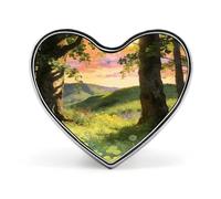 Everything Grows Lapel Pin Elegant Heart Shape Brooch Badge Funny Personalized Pinback Button Badge Fashion Cute Heart Brooch Pins for Bag Jacket Clothes Accessories