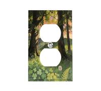 Everything Grows Wall Plate Stainless Steel Electrical Outlet Cover Decorative Switch Plates Electric Receptacle Plug Cover Wallplate Duplex Wall Plates 4.5" X 2.8"