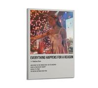 Everything Happens for A Reason by Madison Beer Poster Wall Art Aesthetic Cover Poster Design Painting for Living Room Bed Room 16x24inch(40x60cm) Frame-style