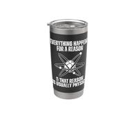 Everything Happens for A Reason Funny Science Physics Memes Stainless Steel Insulated Tumbler