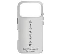 Everything Happens for a Reason, Minimalist Chinese Saying Case for iPhone 17 Pro