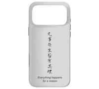 Everything Happens for a Reason, Minimalist Chinese Saying Case for iPhone 17 Pro Max