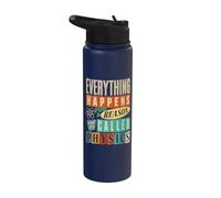 Everything Happens for a Reason Physics Science Stainless Steel Insulated Water Bottle