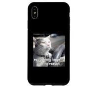 Everything Happens For No Reason Cat Driving A Car Meme Case for iPhone XS Max