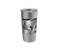 Everything Happens for No Reason Cat Driving A Car Meme Stainless Steel Insulated Tumbler