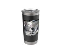 Everything Happens for No Reason Cat Driving A Car Meme Stainless Steel Insulated Tumbler