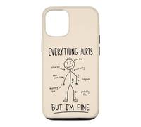 Everything Hurts Adulting Back Pain Humor Case for iPhone 12/12 Pro