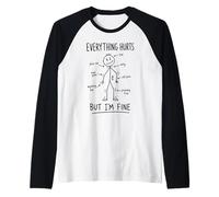 Everything Hurts Adulting Back Pain Humor Raglan Baseball Tee