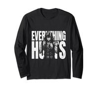 Everything Hurts Anime Workout Funny Weight Lifting Gym Long Sleeve T-Shirt