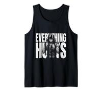 Everything Hurts Anime Workout Funny Weight Lifting Gym Tank Top