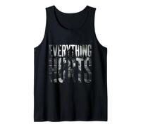 Everything Hurts Anime Workout Funny Weight Lifting Gym Tank Top