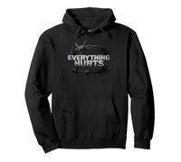 Everything Hurts - Barbed Wire Emotional Statement Graphic Pullover Hoodie