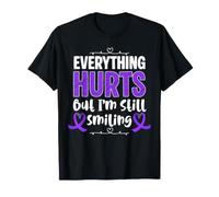 Everything Hurts But I'm Still Smiling Fibromyalgia Warrior T-Shirt