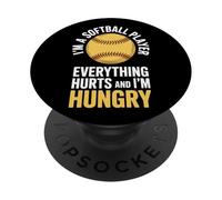 Everything Hurts Hungry Softball Life For Athletes PopSockets Adhesive PopGrip